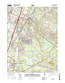 Jamesburg New Jersey Current topographic map, 1:24000 scale, 7.5 X 7.5 Minute, Year 2016