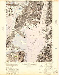 Jersey City New Jersey Historical topographic map, 1:24000 scale, 7.5 X 7.5 Minute, Year 1947