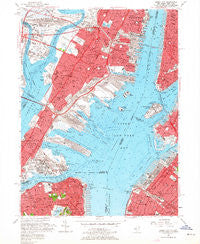 Jersey City New Jersey Historical topographic map, 1:24000 scale, 7.5 X 7.5 Minute, Year 1955