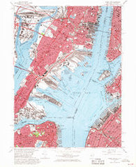 Jersey City New Jersey Historical topographic map, 1:24000 scale, 7.5 X 7.5 Minute, Year 1967