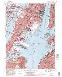 Jersey City New Jersey Historical topographic map, 1:24000 scale, 7.5 X 7.5 Minute, Year 1967