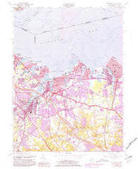 Keyport New Jersey Historical topographic map, 1:24000 scale, 7.5 X 7.5 Minute, Year 1954