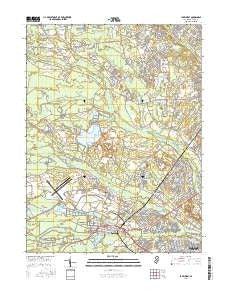 Lakehurst New Jersey Current topographic map, 1:24000 scale, 7.5 X 7.5 Minute, Year 2016