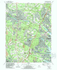 Lakewood New Jersey Historical topographic map, 1:24000 scale, 7.5 X 7.5 Minute, Year 1989
