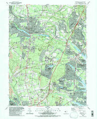 Lakewood New Jersey Historical topographic map, 1:24000 scale, 7.5 X 7.5 Minute, Year 1989