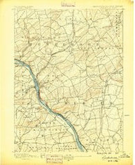 Lambertville Pennsylvania Historical topographic map, 1:62500 scale, 15 X 15 Minute, Year 1890