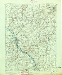 Lambertville Pennsylvania Historical topographic map, 1:62500 scale, 15 X 15 Minute, Year 1891