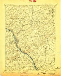 Lambertville Pennsylvania Historical topographic map, 1:62500 scale, 15 X 15 Minute, Year 1894