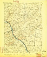 Lambertville Pennsylvania Historical topographic map, 1:62500 scale, 15 X 15 Minute, Year 1894