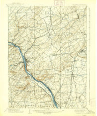 Lambertville Pennsylvania Historical topographic map, 1:62500 scale, 15 X 15 Minute, Year 1906