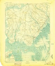 Little Egg Harbor New Jersey Historical topographic map, 1:62500 scale, 15 X 15 Minute, Year 1893