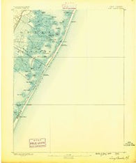 Long Beach New Jersey Historical topographic map, 1:62500 scale, 15 X 15 Minute, Year 1888