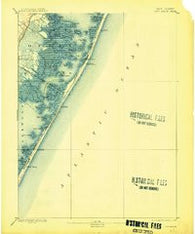 Long Beach New Jersey Historical topographic map, 1:62500 scale, 15 X 15 Minute, Year 1893