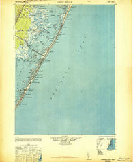 Long Beach New Jersey Historical topographic map, 1:62500 scale, 15 X 15 Minute, Year 1948