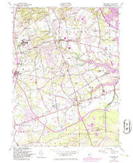 Marlboro New Jersey Historical topographic map, 1:24000 scale, 7.5 X 7.5 Minute, Year 1954