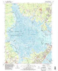 Marmora New Jersey Historical topographic map, 1:24000 scale, 7.5 X 7.5 Minute, Year 1989