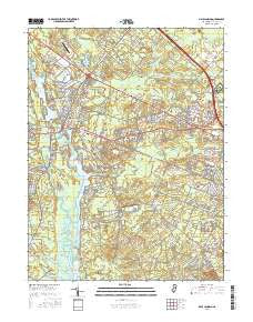 Mays Landing New Jersey Current topographic map, 1:24000 scale, 7.5 X 7.5 Minute, Year 2016