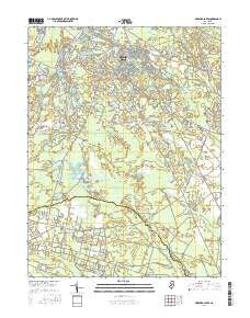 Medford Lakes New Jersey Current topographic map, 1:24000 scale, 7.5 X 7.5 Minute, Year 2016