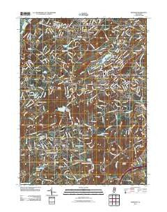 Mendham New Jersey Historical topographic map, 1:24000 scale, 7.5 X 7.5 Minute, Year 2011