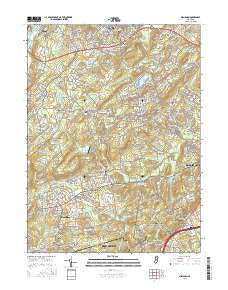 Mendham New Jersey Current topographic map, 1:24000 scale, 7.5 X 7.5 Minute, Year 2016