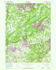 Mendham New Jersey Historical topographic map, 1:24000 scale, 7.5 X 7.5 Minute, Year 1954