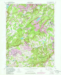 Mendham New Jersey Historical topographic map, 1:24000 scale, 7.5 X 7.5 Minute, Year 1954