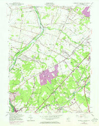 Monmouth Junction New Jersey Historical topographic map, 1:24000 scale, 7.5 X 7.5 Minute, Year 1954