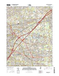 Moorestown New Jersey Current topographic map, 1:24000 scale, 7.5 X 7.5 Minute, Year 2016
