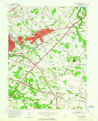Moorestown New Jersey Historical topographic map, 1:24000 scale, 7.5 X 7.5 Minute, Year 1953