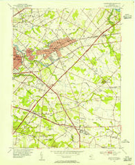Moorestown New Jersey Historical topographic map, 1:24000 scale, 7.5 X 7.5 Minute, Year 1953