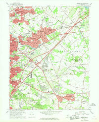 Moorestown New Jersey Historical topographic map, 1:24000 scale, 7.5 X 7.5 Minute, Year 1966