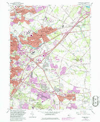 Moorestown New Jersey Historical topographic map, 1:24000 scale, 7.5 X 7.5 Minute, Year 1966
