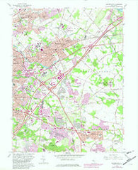 Moorestown New Jersey Historical topographic map, 1:24000 scale, 7.5 X 7.5 Minute, Year 1966