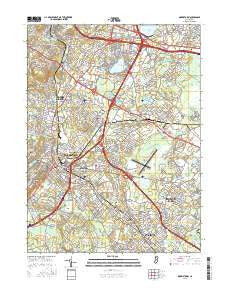 Morristown New Jersey Current topographic map, 1:24000 scale, 7.5 X 7.5 Minute, Year 2016