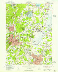 Morristown New Jersey Historical topographic map, 1:24000 scale, 7.5 X 7.5 Minute, Year 1954
