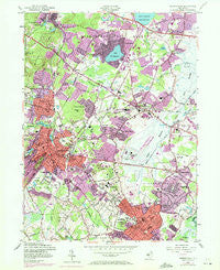 Morristown New Jersey Historical topographic map, 1:24000 scale, 7.5 X 7.5 Minute, Year 1954