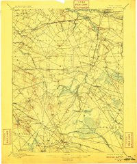 Mount Holly New Jersey Historical topographic map, 1:62500 scale, 15 X 15 Minute, Year 1898