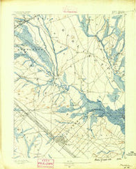 Mullica New Jersey Historical topographic map, 1:62500 scale, 15 X 15 Minute, Year 1890