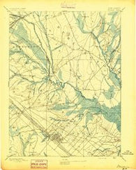 Mullica New Jersey Historical topographic map, 1:62500 scale, 15 X 15 Minute, Year 1894