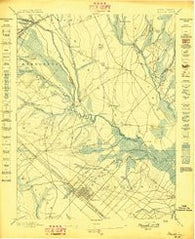 Mullica New Jersey Historical topographic map, 1:62500 scale, 15 X 15 Minute, Year 1898