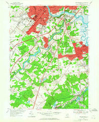 New Brunswick New Jersey Historical topographic map, 1:24000 scale, 7.5 X 7.5 Minute, Year 1954