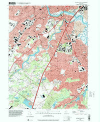 New Brunswick New Jersey Historical topographic map, 1:24000 scale, 7.5 X 7.5 Minute, Year 1995