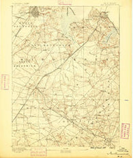 New Brunswick New Jersey Historical topographic map, 1:62500 scale, 15 X 15 Minute, Year 1888