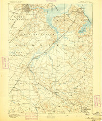 New Brunswick New Jersey Historical topographic map, 1:62500 scale, 15 X 15 Minute, Year 1893