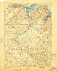 New Brunswick New Jersey Historical topographic map, 1:62500 scale, 15 X 15 Minute, Year 1893
