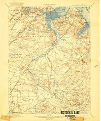 New Brunswick New Jersey Historical topographic map, 1:62500 scale, 15 X 15 Minute, Year 1901