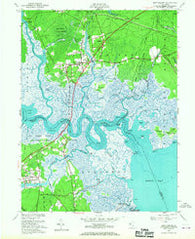 New Gretna New Jersey Historical topographic map, 1:24000 scale, 7.5 X 7.5 Minute, Year 1951