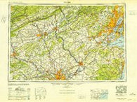 Newark New Jersey Historical topographic map, 1:250000 scale, 1 X 2 Degree, Year 1949