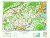 Newark New Jersey Historical topographic map, 1:250000 scale, 1 X 2 Degree, Year 1964