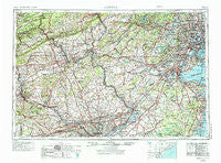 Newark New Jersey Historical topographic map, 1:250000 scale, 1 X 2 Degree, Year 1944
